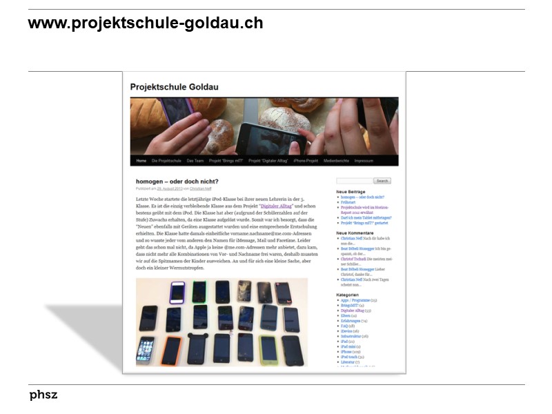 Weblog der Projektschule Goldau
