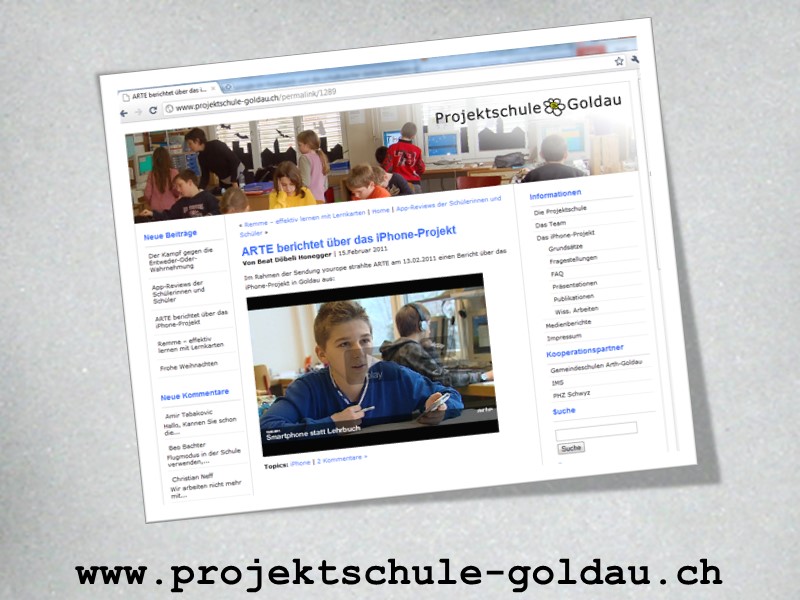 Hinweis 2: Weblog der Projektschule Goldau