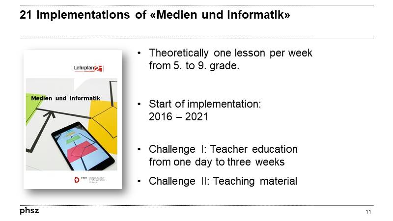 21 Implementations of «Medien und Informatik»