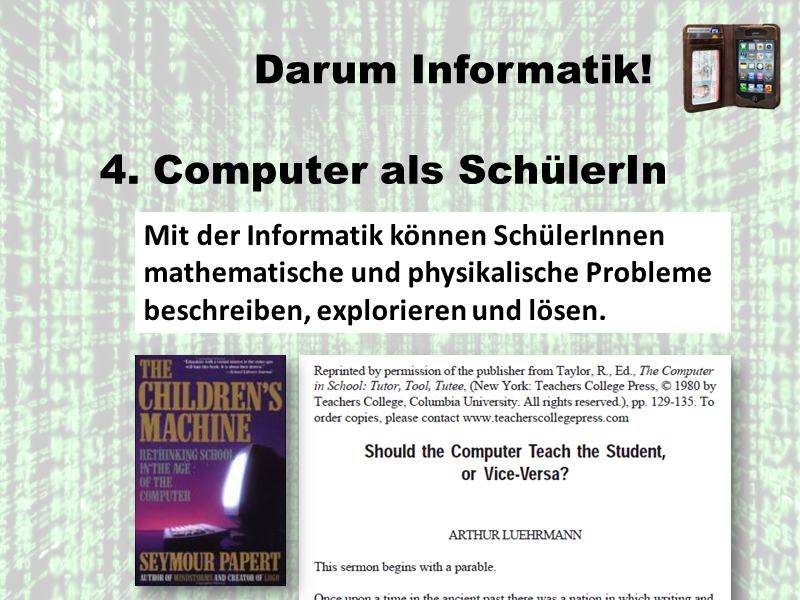 4. Computer als SchülerIn