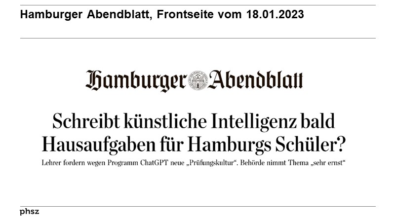 Hamburger Abendblatt, Frontseite vom 18.01.2023