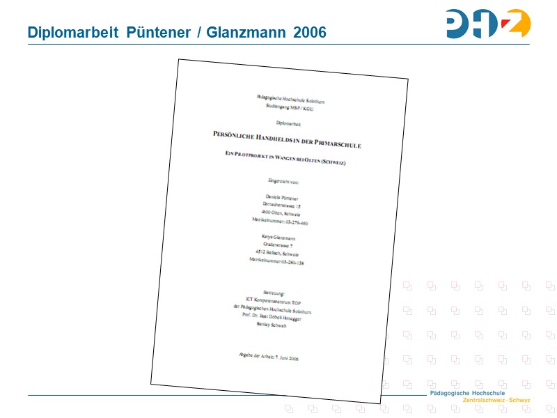 Diplomarbeit Püntener / Glanzmann 2006
