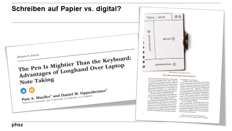Schreiben auf Papier vs. digital?