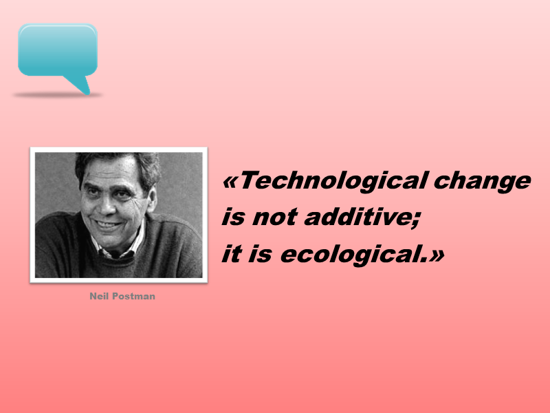 Technologischer Wandel geschieht nicht additiv.