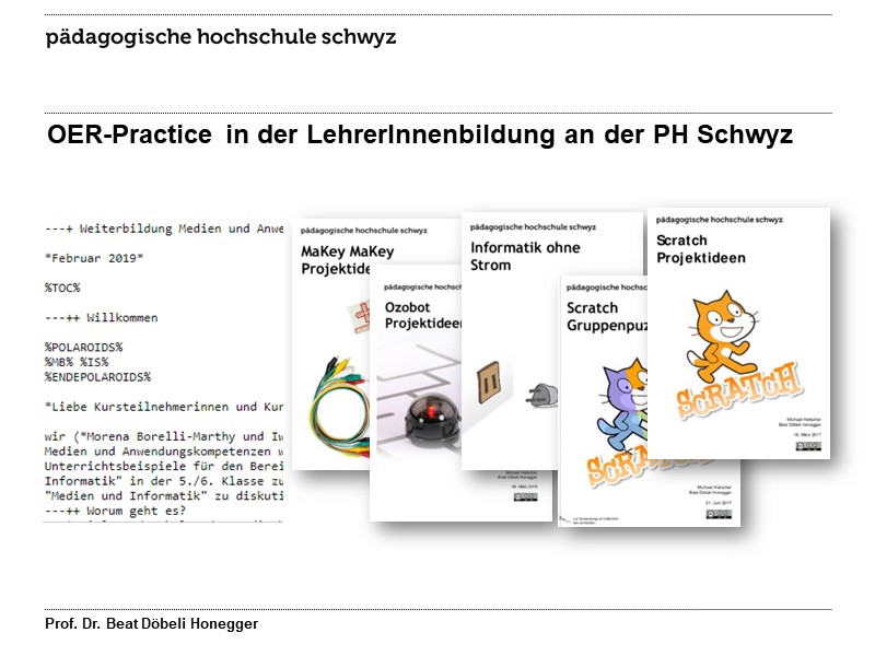 OER-Practice in der LehrerInnenbildung an der PH Schwyz
