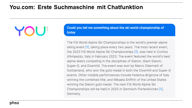 You.com: Erste Suchmaschine mit Chatfunktion