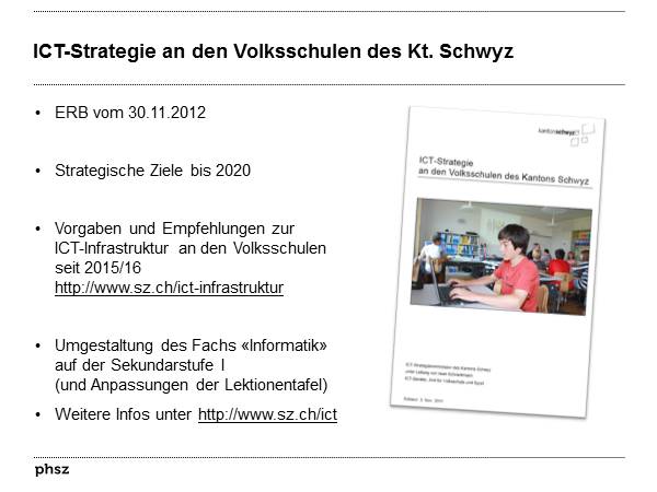 ICT-Strategie an den Volksschulen des Kt. Schwyz