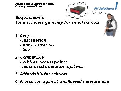 Anforderungen an ein WLAN-Gateway fr kleine Schulen