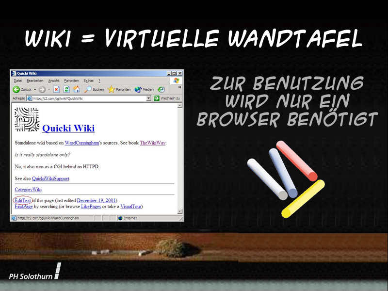 Wiki = Virtuelle Wandtafel II